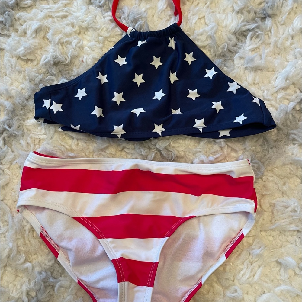 Girls Star and Stripe Bikini Set